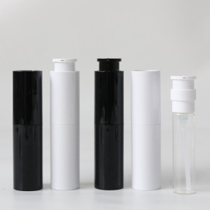 customizable 15ml 20ml 30ml Matte black white Pump Twist TREATMENT skin care LOTION BOTTLE Empty Refillable Travel portable plastic pakaging Cosmetic Face cleanser Foundation Containers